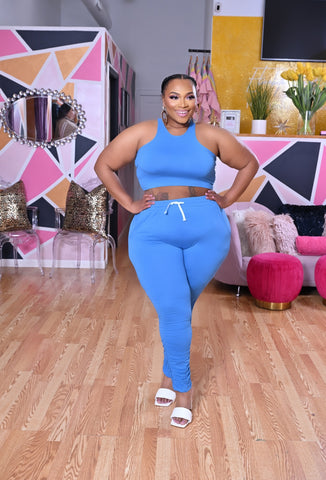 Keep It Coming Ibiza Blue Pants Set