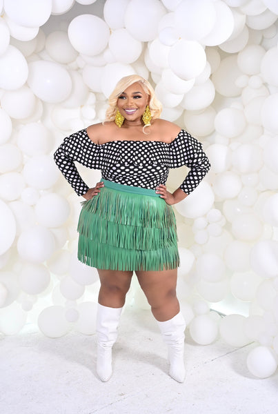 Proud Mary Leather Fringe Skirt