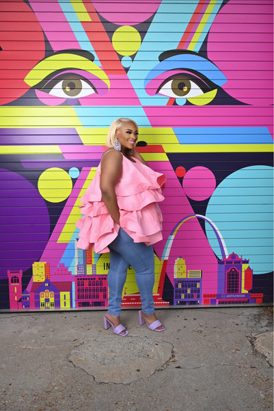 Miss Pink Piggy Flouncy Dress