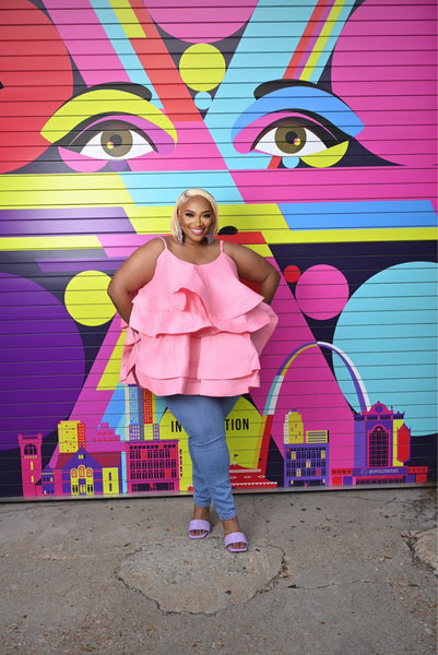Miss Pink Piggy Flouncy Dress