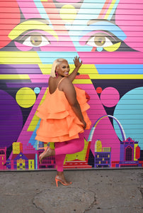 Orange You Lucky Flouncy Dress