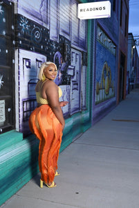 Safety Orange Fringe Pants Kim
