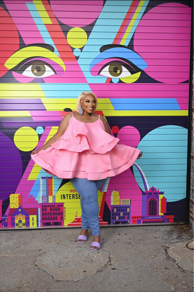 Miss Pink Piggy Flouncy Dress