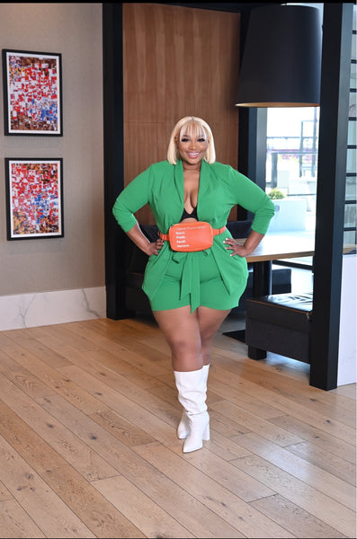 Saint James Green Belted Short Set