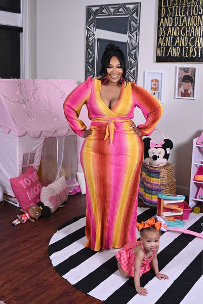 Tequila Sunrise Skirt Set
