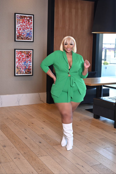 Saint James Green Belted Short Set